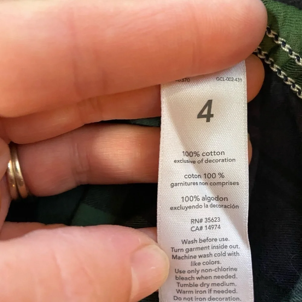 Carter's Boys Green & Blue Plaid Button down Shirt